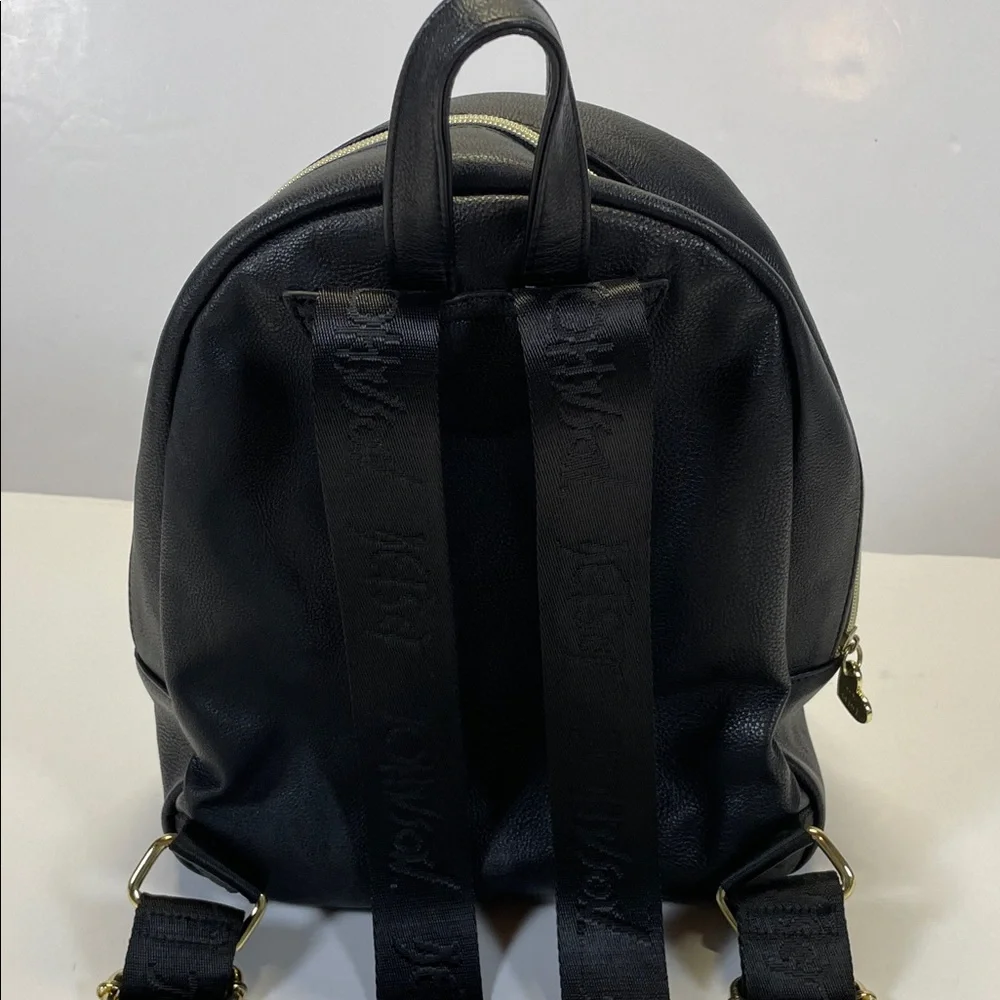 Betsey Johnson Skull Mini Backpack Black Pink Quilted Hoth Bag